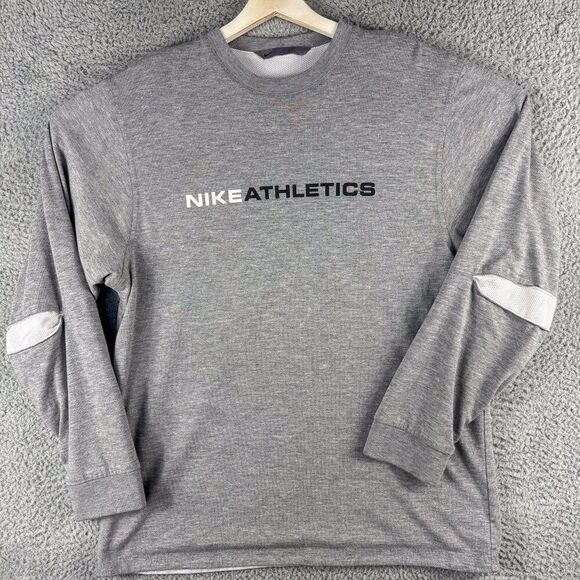 Nike Athletics‎ Reversible Shirt Mens Medium Gray White Outdoor Basketball Gym - Picture 1 of 16
